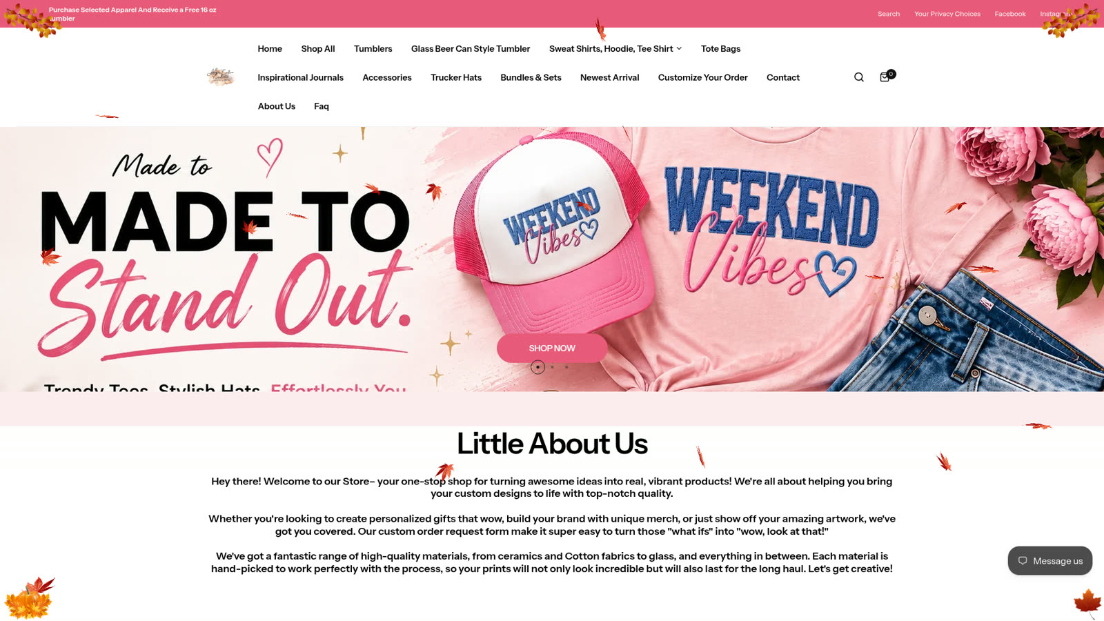 Angie's Custom Creations homepage