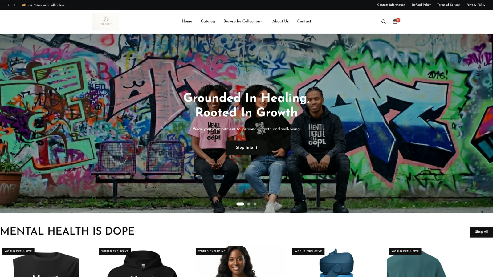 Mental Health Fun Fest Shop homepage